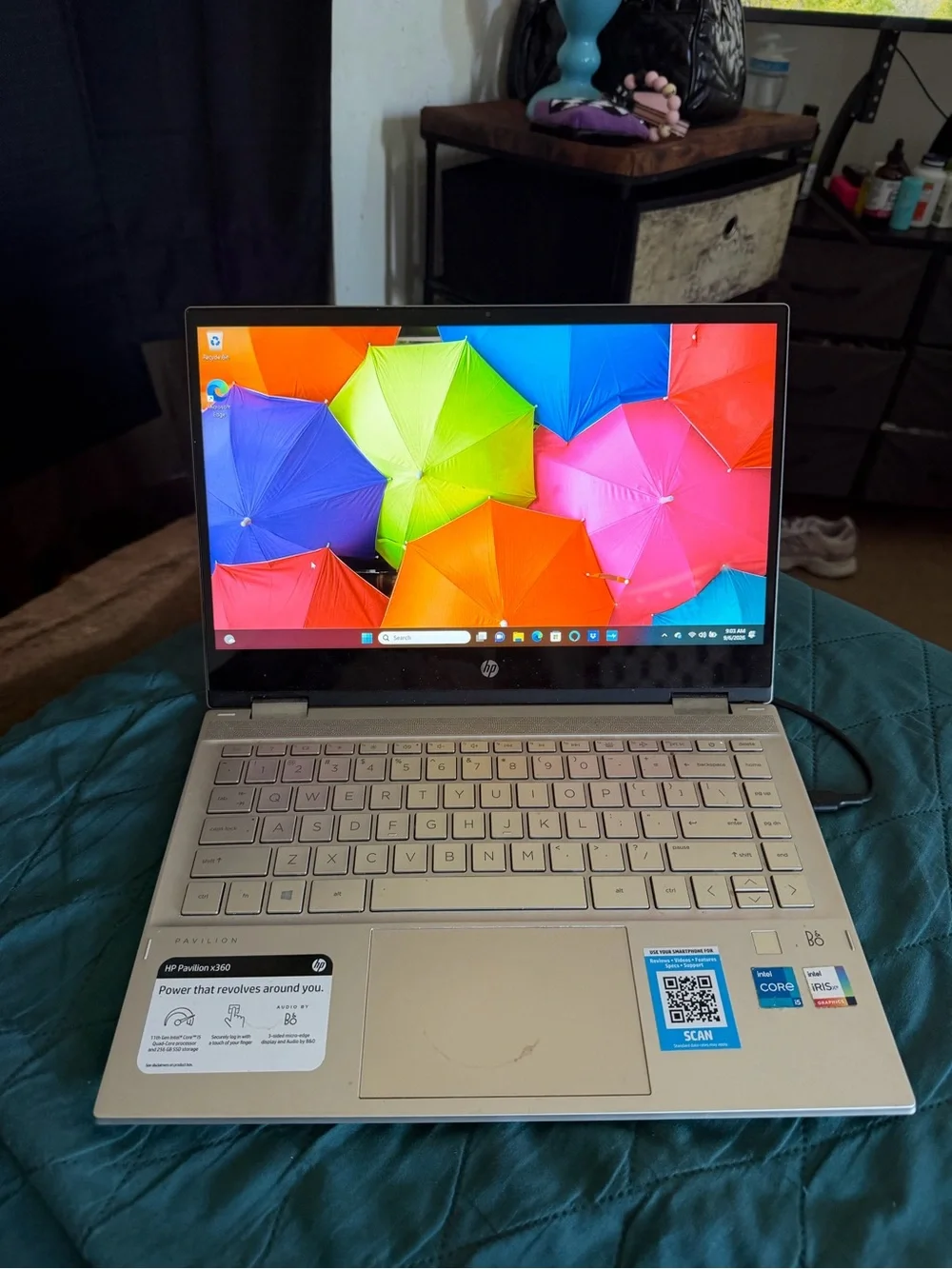HP Pavilion Convertible Laptop in Black and Silver